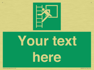 Custom Emergency Escape Ladder Sign